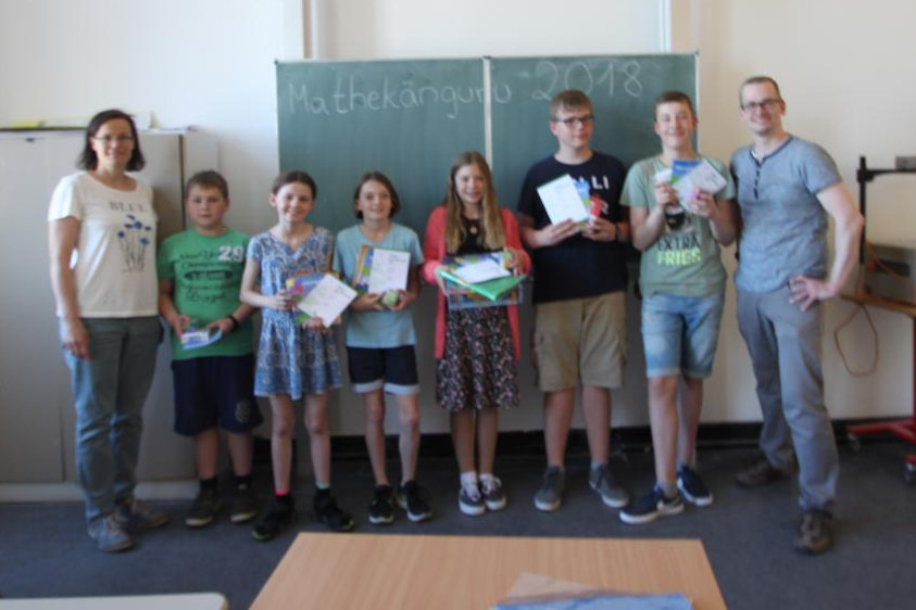 Besonders erfolgreiche Teilnehmer des Känguru-Wettbewerbs 2018